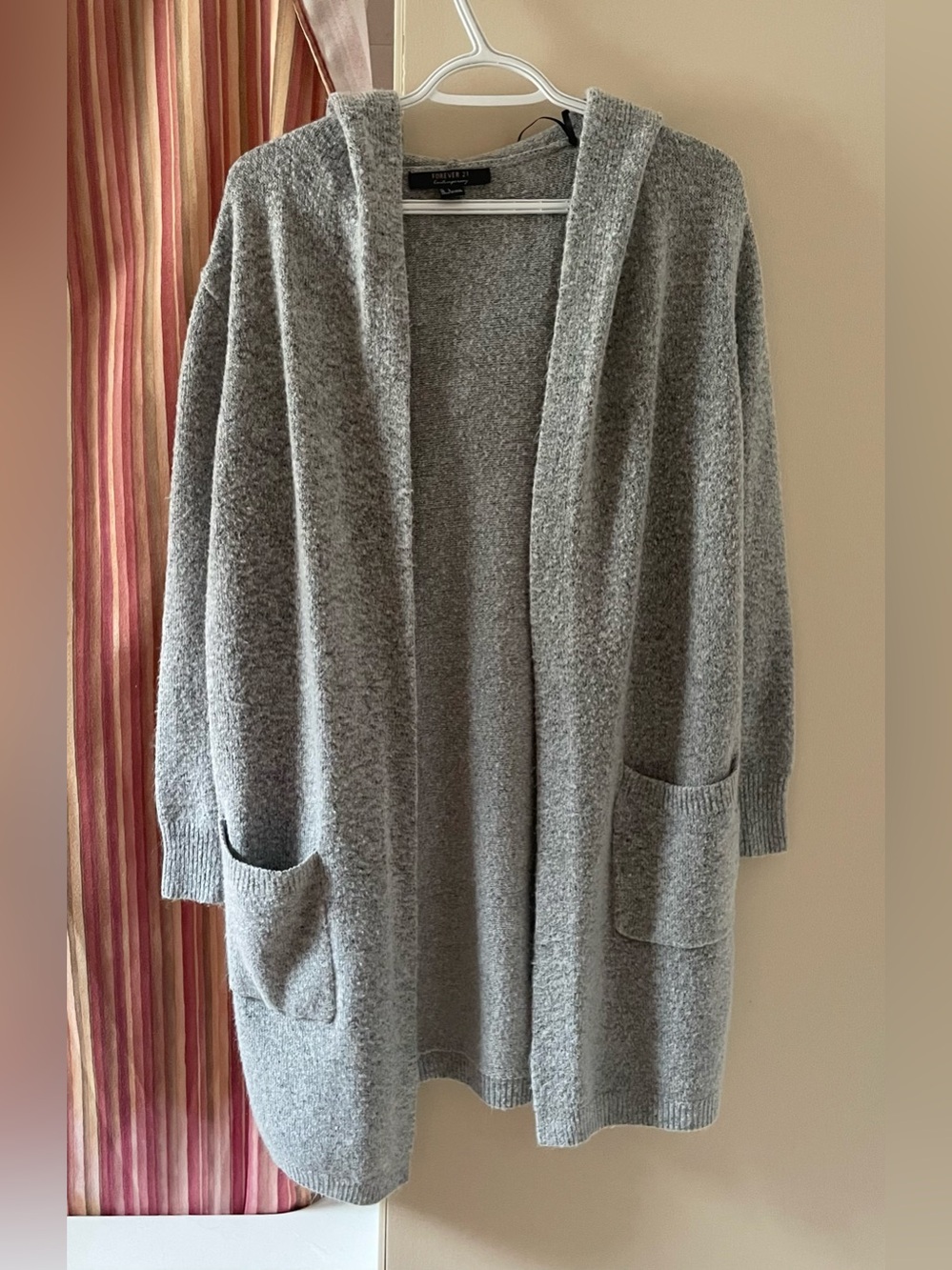 Forever 21 Long, Grey Cardigan